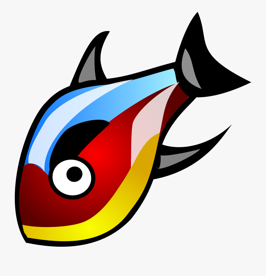 Colorful Fish Clipart, Transparent Clipart