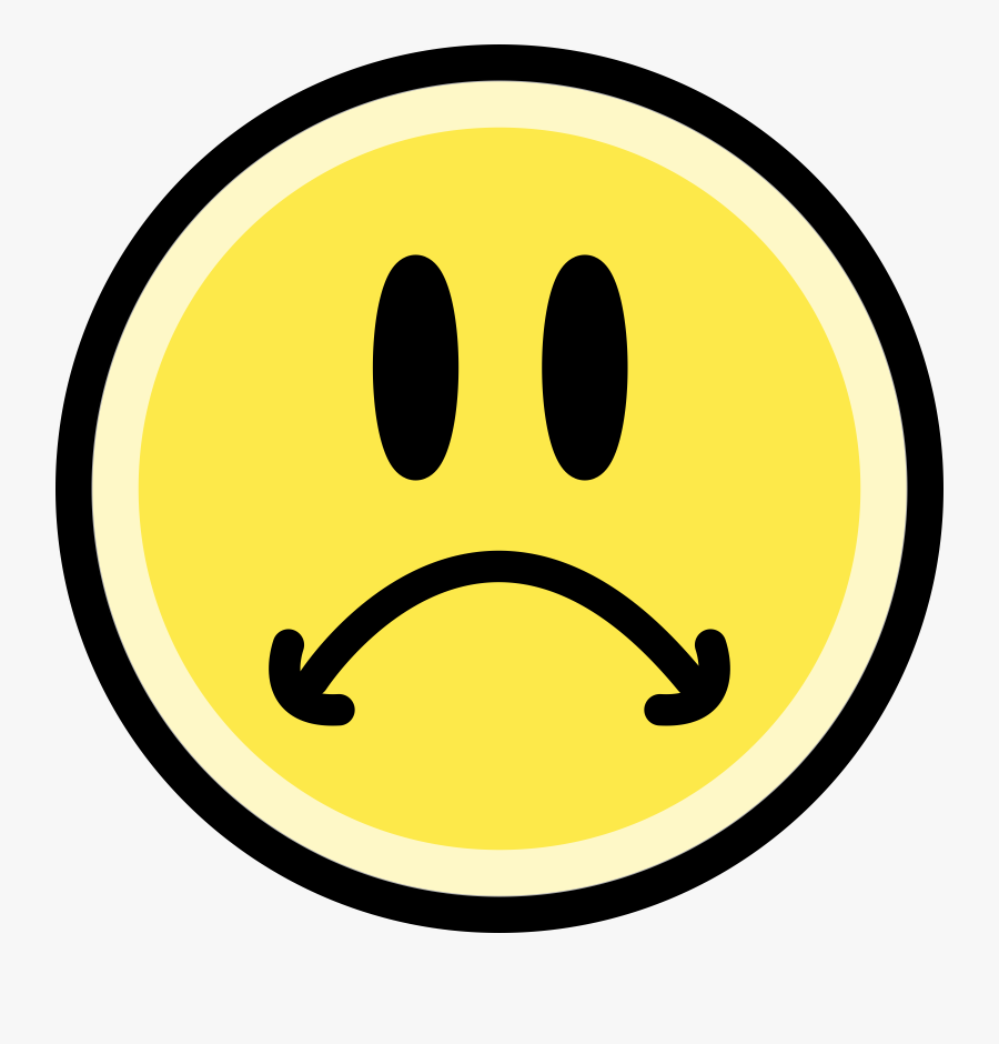 Emoticon,smiley,yellow - Sad Face Emoji Clip Art, Transparent Clipart