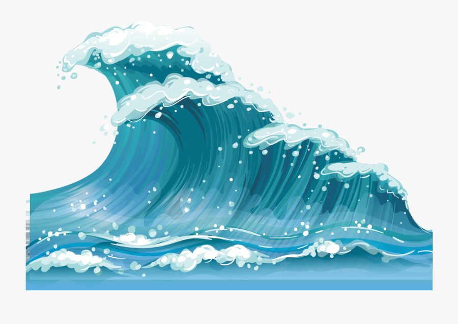 Clip Art Vector Material - Ocean Waves Clipart, Transparent Clipart