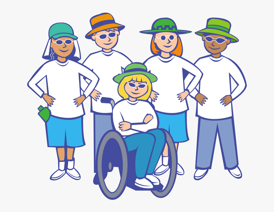 Group Of Friends Clipart - People With Disabilities Clipart, Transparent Clipart