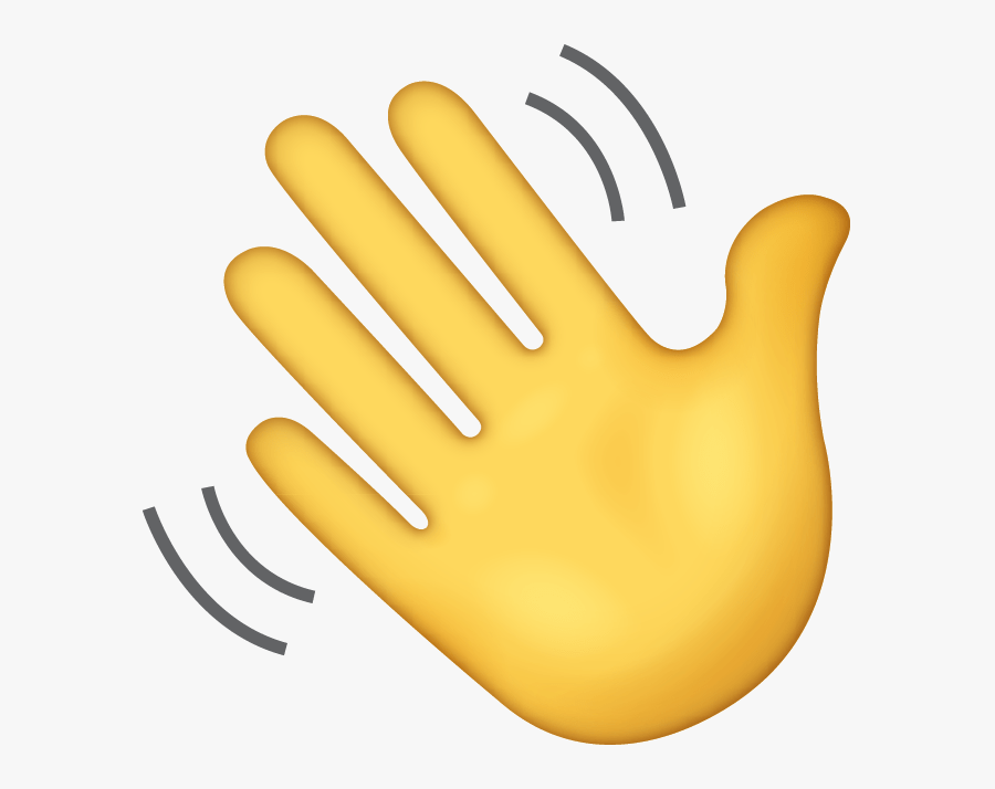 Transparent Boi Hand Emoji Png - Waving Hand Emoji No Background, Transparent Clipart