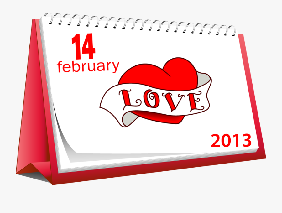 Calendar Clipart Valentine - Table Top Calendar Clipart, Transparent Clipart