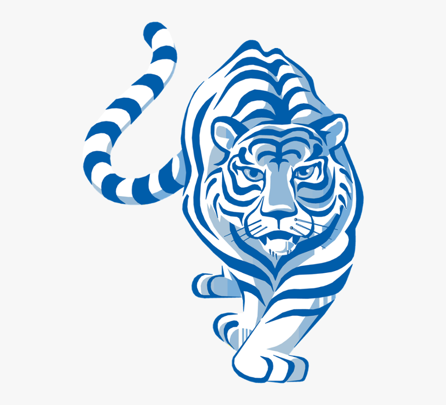 Image Result For Lincoln Mo Blue Tigers - Tiger Logo Png Blue, Transparent Clipart
