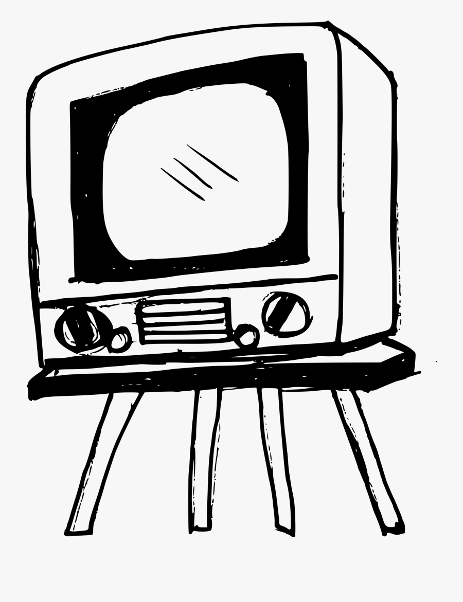 Transparent Old Tv Clipart - Television Drawing Png, Transparent Clipart