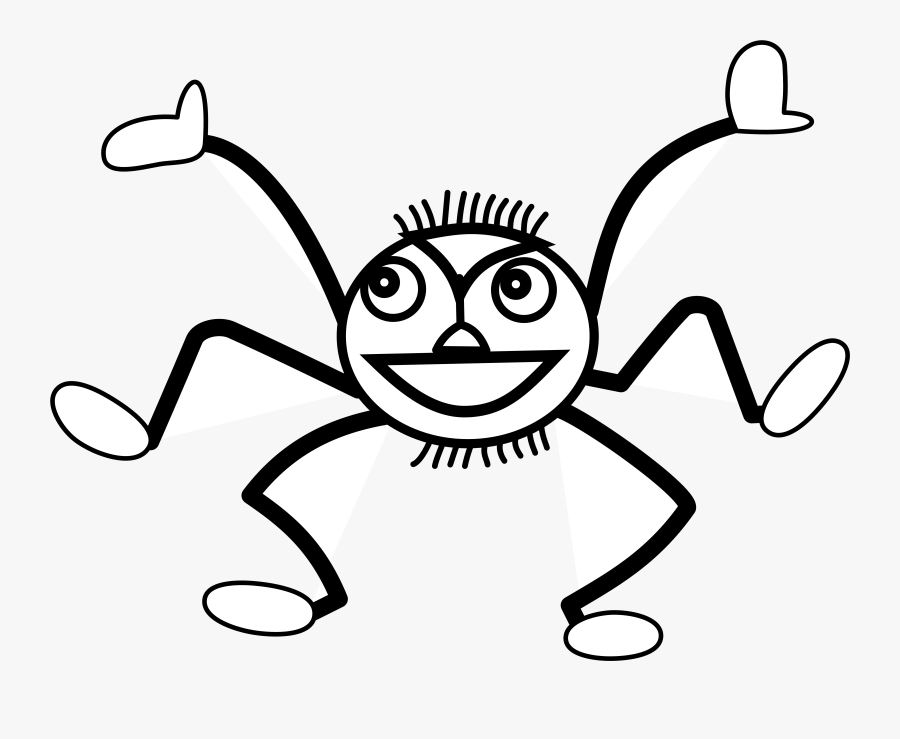 Spider Black And White Spider Black And White Clipart - Spider In Black And White, Transparent Clipart