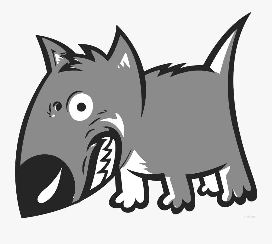 Transparent Dog Clipart - Angry Dog Cartoon Transparent Background, Transparent Clipart