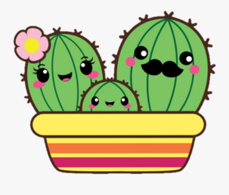 Cute Cactus Png Clipart Black And White Transparent - Cute Cactus Clipart Free, Transparent Clipart
