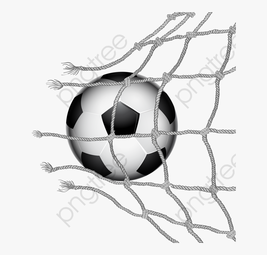 Soccer Ball Crashed Through The Net - Koora Shoot, Transparent Clipart