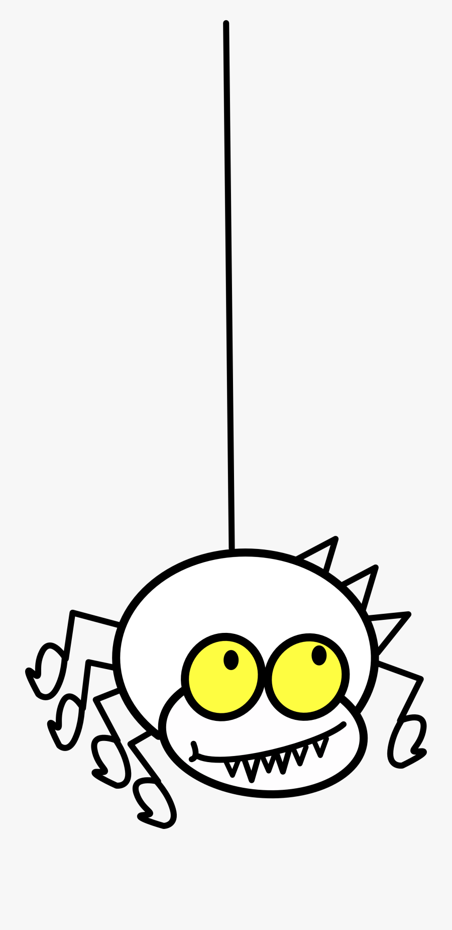 Itsy - Bitsy - Spider - Clipart - Black And White Cartoon Bug, Transparent Clipart