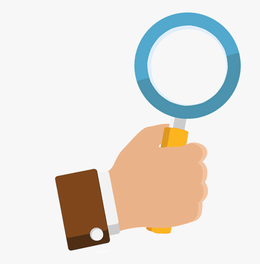 Free Transparent Magnifying Glass Clip Art With Hand - Magnifying Glass Hand Clipart, Transparent Clipart