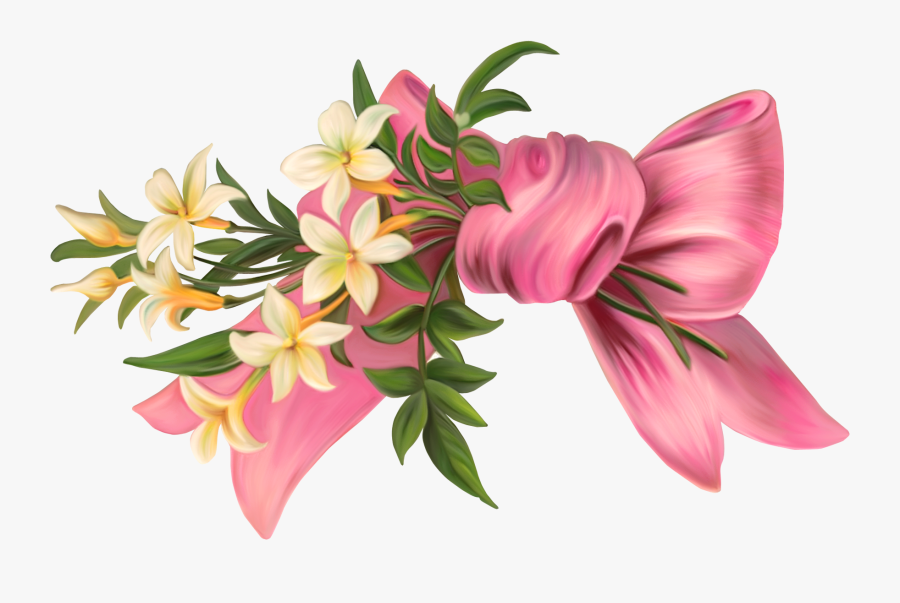 Bow Clipart Floral - Loving Memory Flower Png, Transparent Clipart