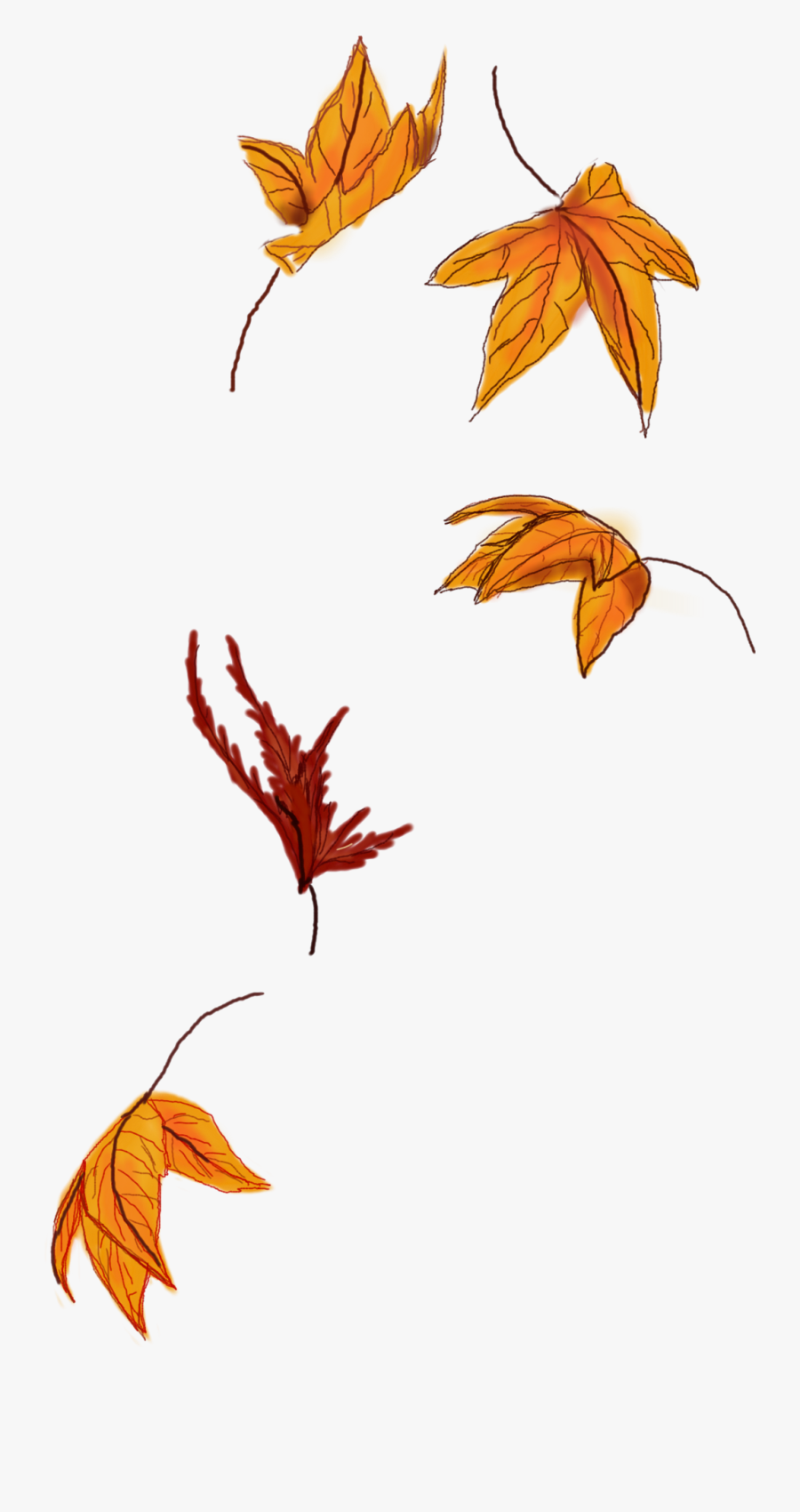 Fall Leaves Clip Art/sticker - Clip Art, Transparent Clipart