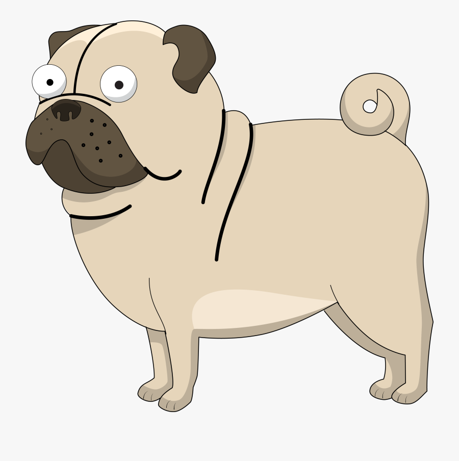 Puppy Clipart Cute Pug - Dog Pug Clipart Png, Transparent Clipart