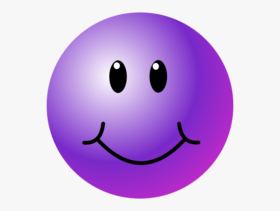 Purple Smiley Face Svg Clip Arts - Purple Smiley Face Cute, Transparent Clipart