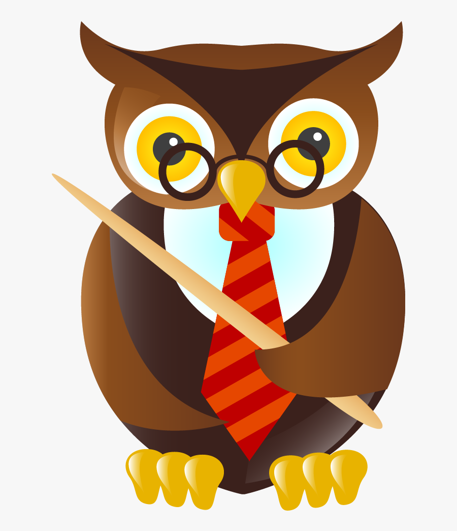 Owl Student Cartoon Clip - Jokes On Summer Vacation, Transparent Clipart