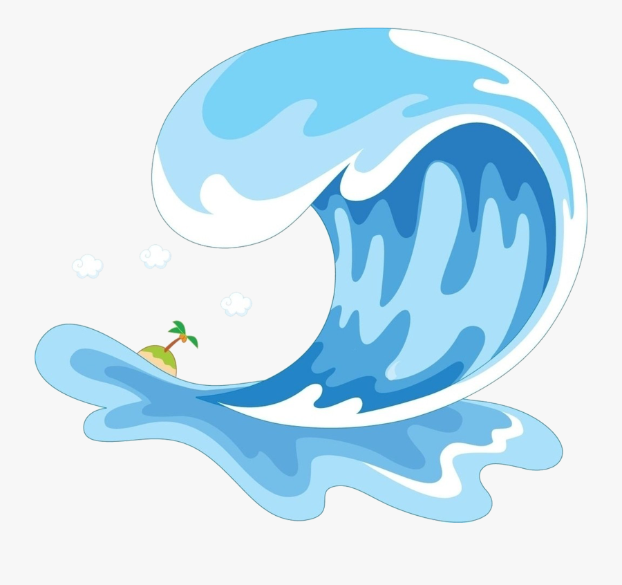 Transparent Waves Clipart - Sea Wave Cartoon Png, Transparent Clipart