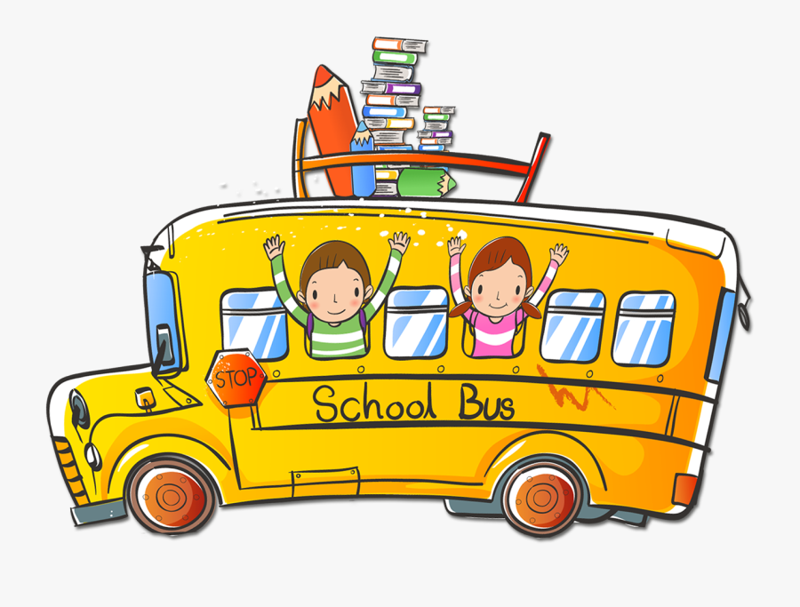 Animated Bus Cliparts - Cartoon School Bus Png, Transparent Clipart