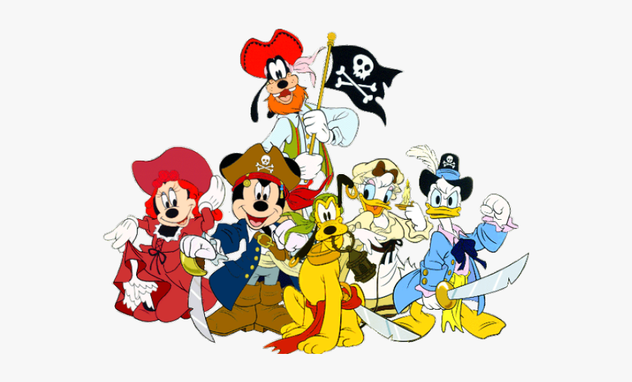 Disney Halloween Clipart - Mickey Mouse And Friends Pirates, Transparent Clipart