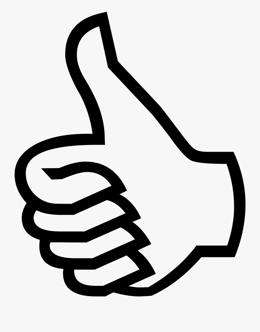 Thumbs Up Drawing At Getdrawings - Good Black And White Clipart, Transparent Clipart