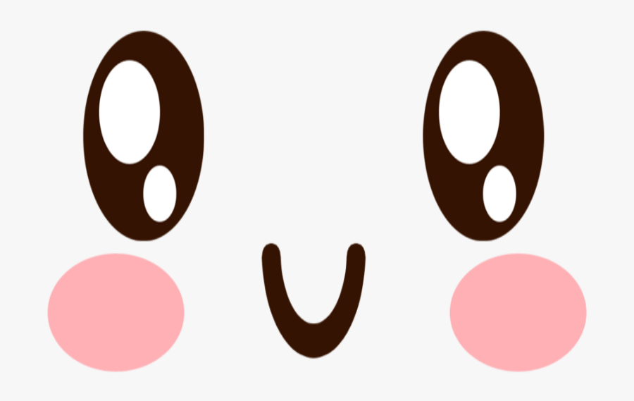 Mq Kawaii Eyes Pink Happy Smile - Circle, Transparent Clipart