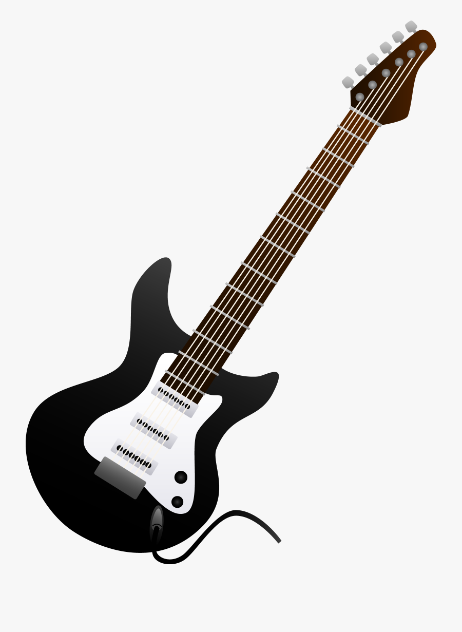 Guitar Black And White Bass Guitar Clipart Black And - Electric Guitar Clipart, Transparent Clipart