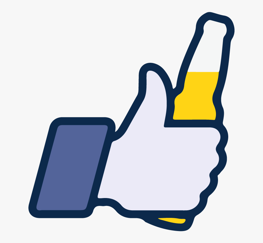 Facebook Like Beer Icon Vector Logo Thumbs Up Free - Facebook Thumbs Up, Transparent Clipart