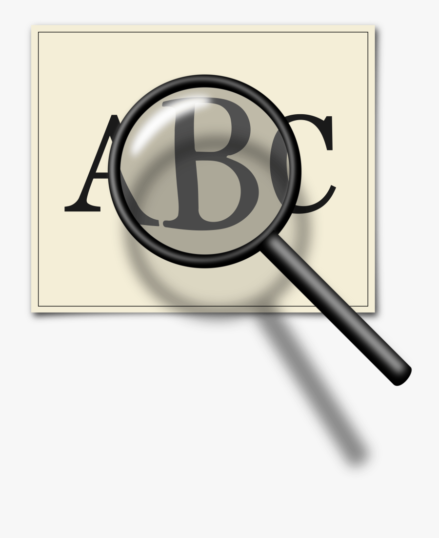 Magnifying Glass With Letters - Magnifying Glass With Words Clipart, Transparent Clipart