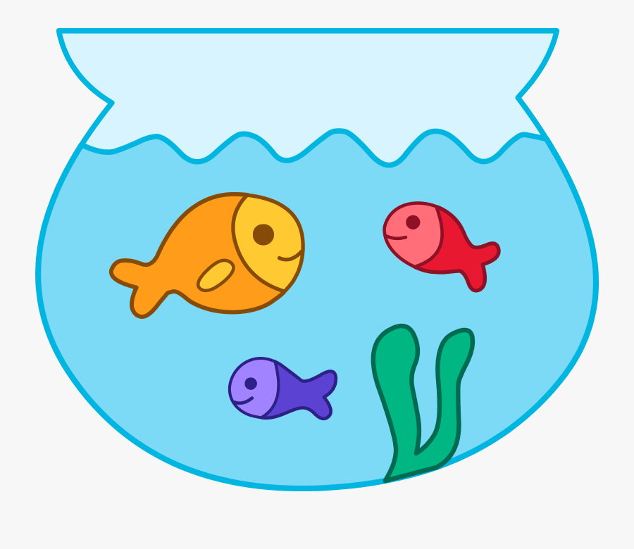 Clipart Black And White Stock Cute Fish Clipart - Clipart Fish In A Bowl, Transparent Clipart