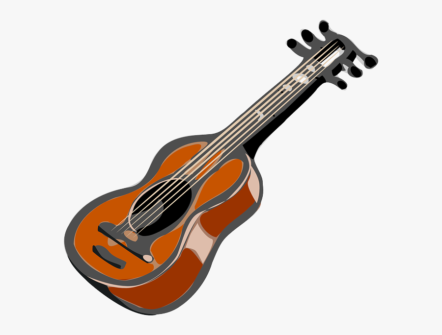 Cartoon Guitar Clipart Png - Classical Guitar, Transparent Clipart