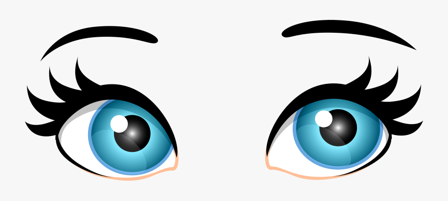 Blue Female Eyes Png Clip Art - Transparent Background Eyes Clipart, Transparent Clipart