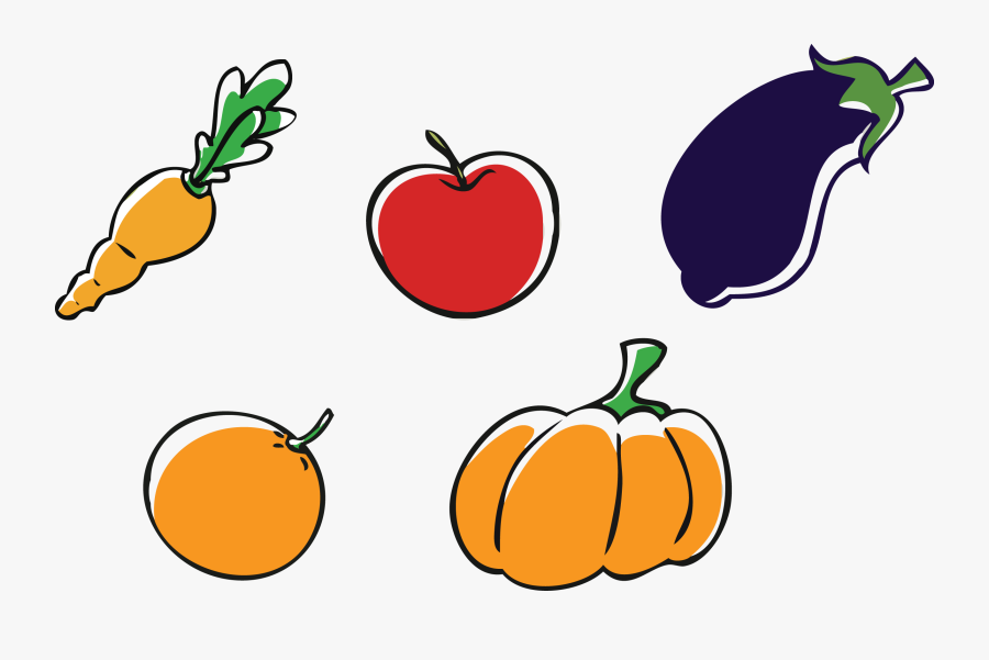 Apple Pumpkin Vegetable Clip Art - Fruits & Veggies Clip Art, Transparent Clipart