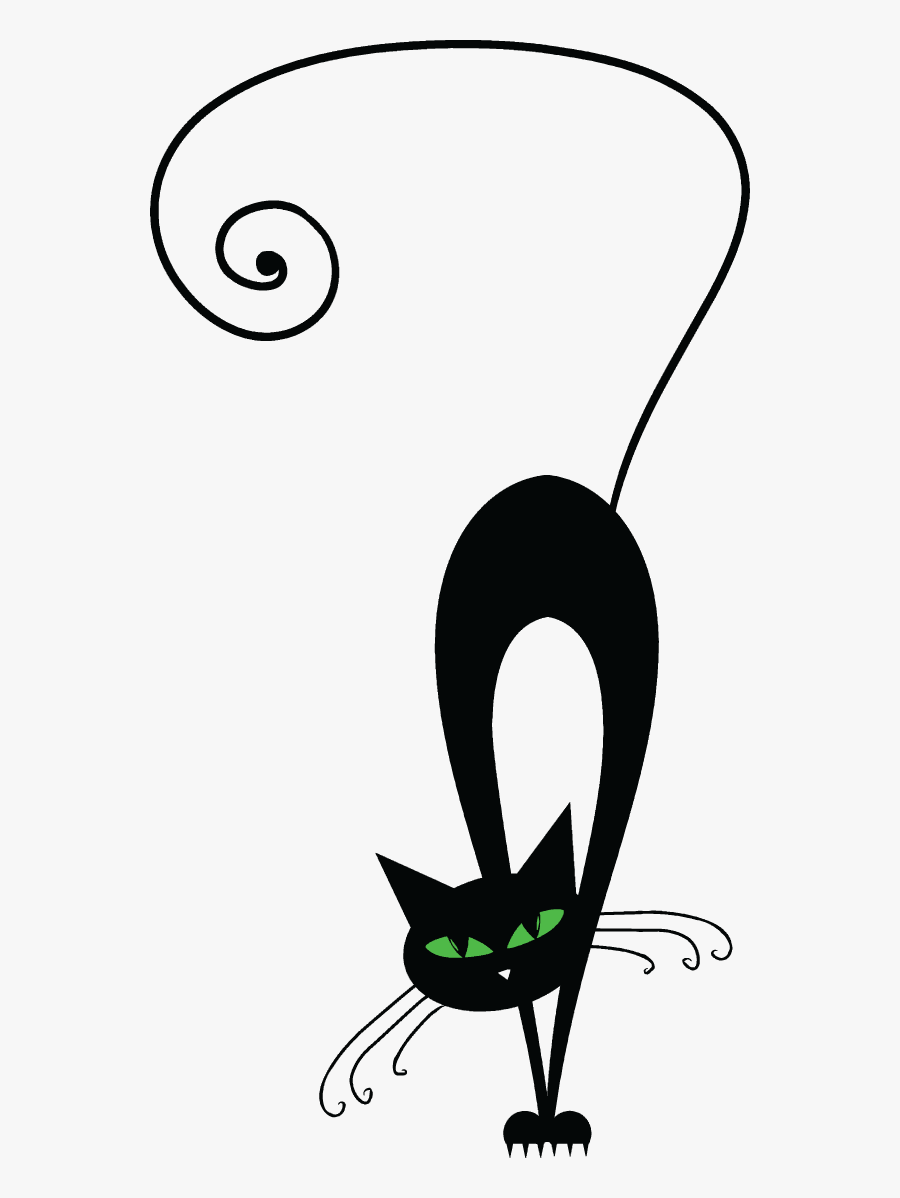 Black Cat Clip Art Vector Graphics Siamese Cat Silhouette - Wall Painting Cat, Transparent Clipart