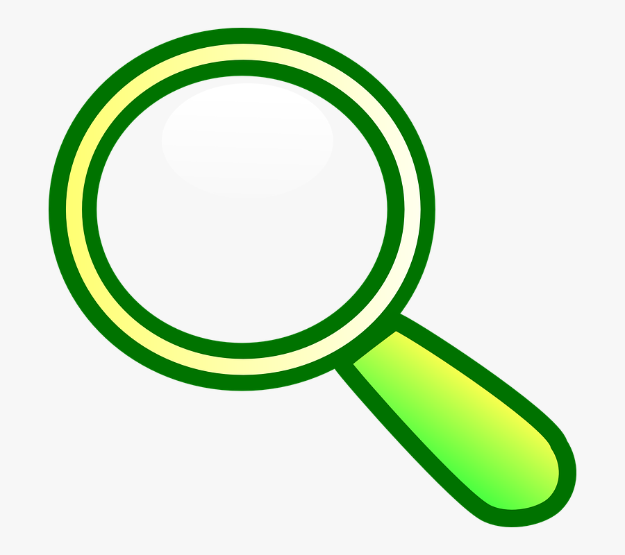 Glass Magnifying Lense Loupe Detective Explore - Magnifying Glass Clipart Green, Transparent Clipart