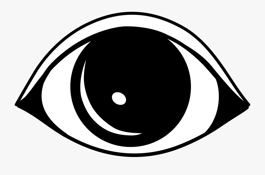 Happy Eyes Clipart - Eye Cartoon Black And White, Transparent Clipart