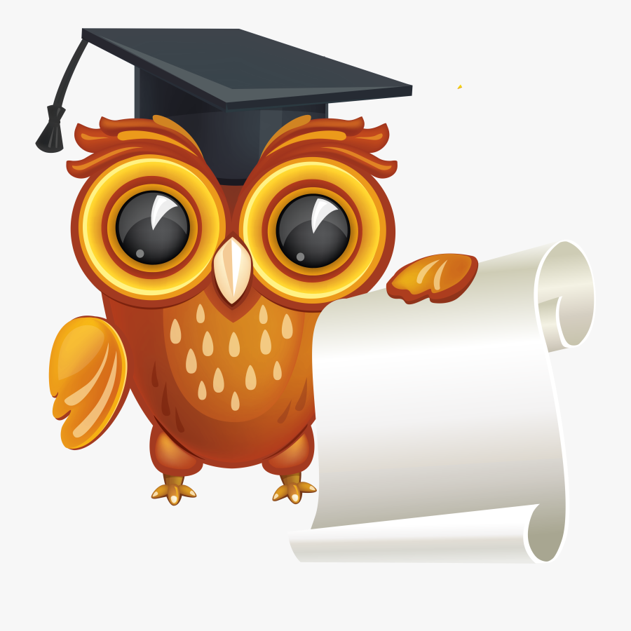 Owl With Diploma Png Clipart Image - Buhos De Graduacion Animados, Transparent Clipart