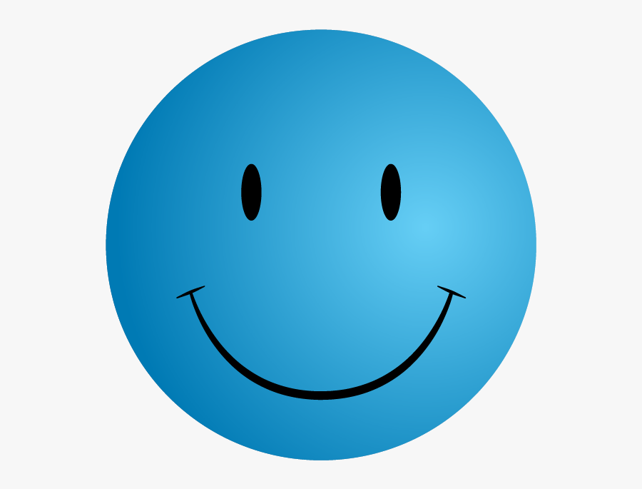 Free Happy Face Symbol - Blue Happy Face Png, Transparent Clipart