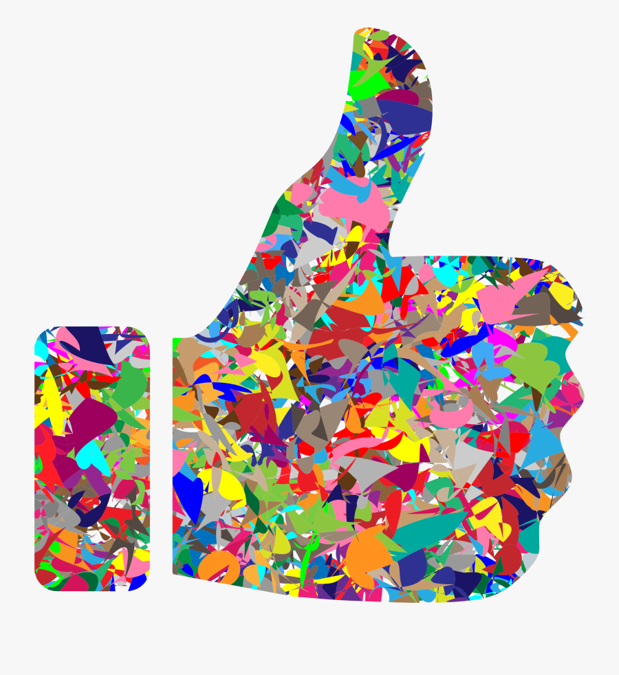 This Free Icons Png Design Of Modern Art Thumbs Up - Rainbow Thumbs Up Clipart, Transparent Clipart