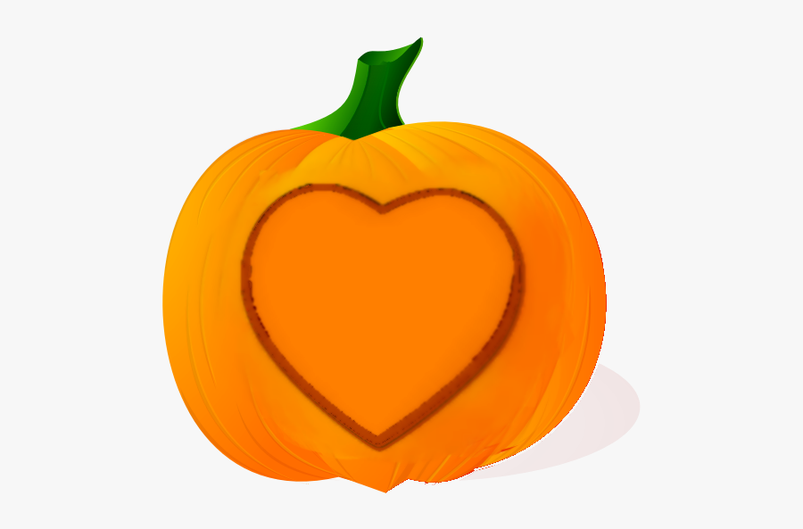 Clipart Pumpkin Heart - Jack O Lantern Heart, Transparent Clipart