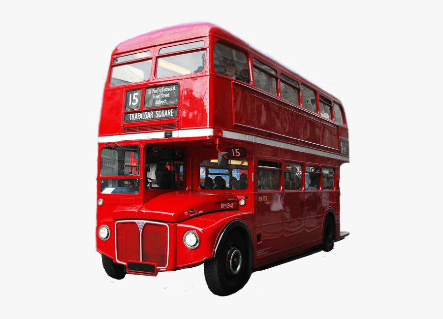 Red School Bus Clipart - Double Decker Bus Png, Transparent Clipart