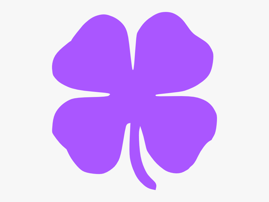 4 Leaf Clover Clip Art - Purple Shamrock Clip Art, Transparent Clipart