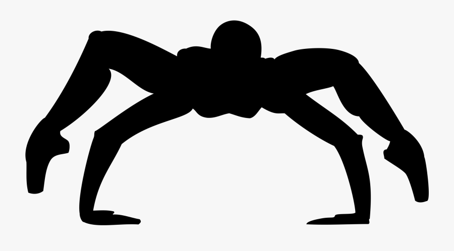 Clipart - Silhouette Spider Woman, Transparent Clipart
