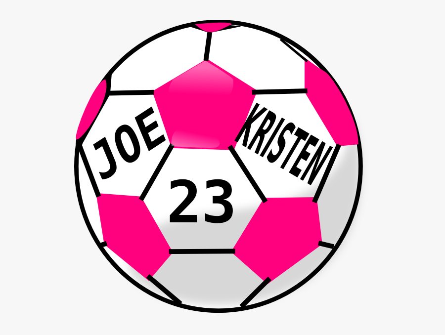 Pink Soccer Ball Clipart - Circle, Transparent Clipart