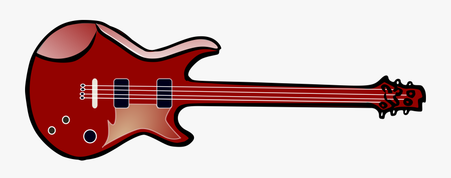 Guitar Clipart Red Bass Pencil And In Color Guitar - Electric Guitar Clip Art, Transparent Clipart