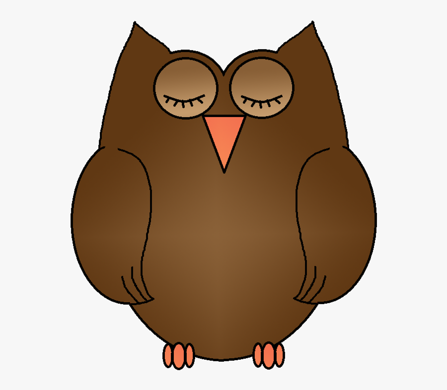 Sleeping Owl Cartoon Transparent Bg, Transparent Clipart
