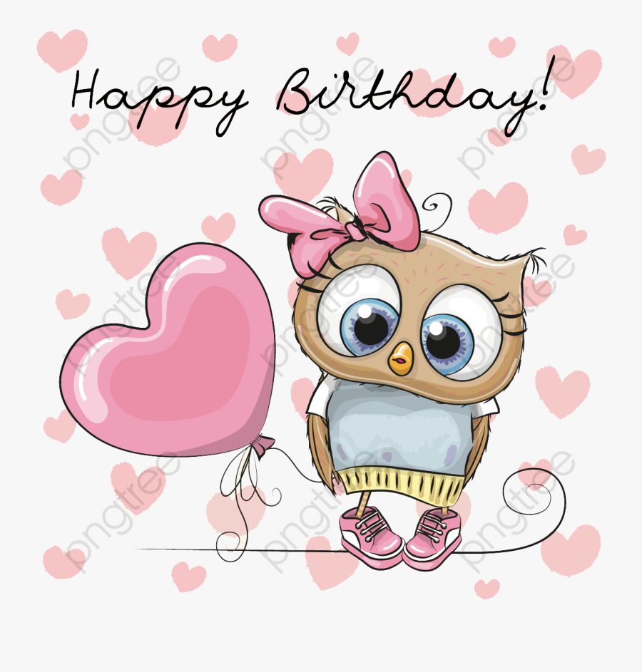 Cute Owl - Happy Birthday Buho, Transparent Clipart