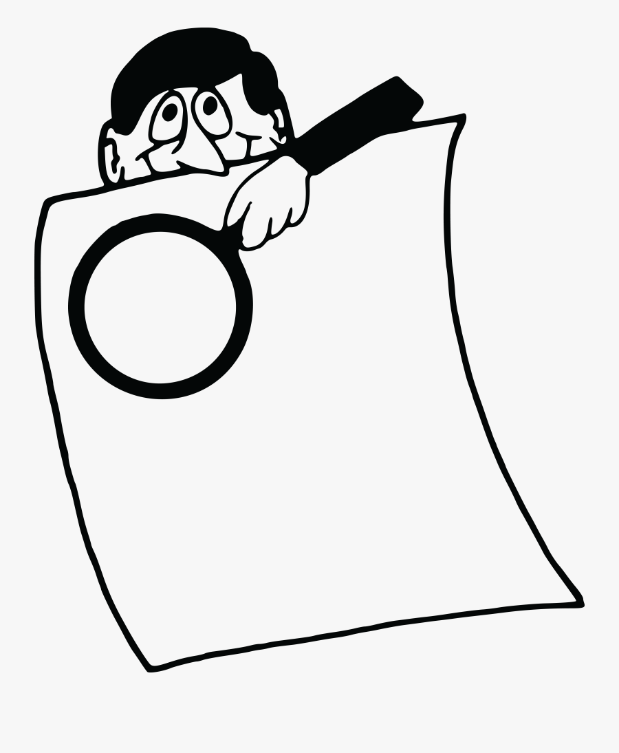 Free Clipart Of A Man With A Magnifying Glass Over - Man With Magnifying Glass Clipart, Transparent Clipart