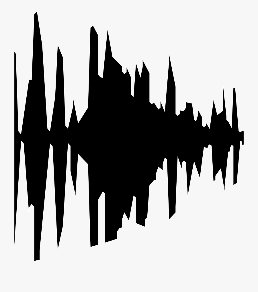 Silhouette,monochrome Photography,tree - Soundwave Clip Art, Transparent Clipart