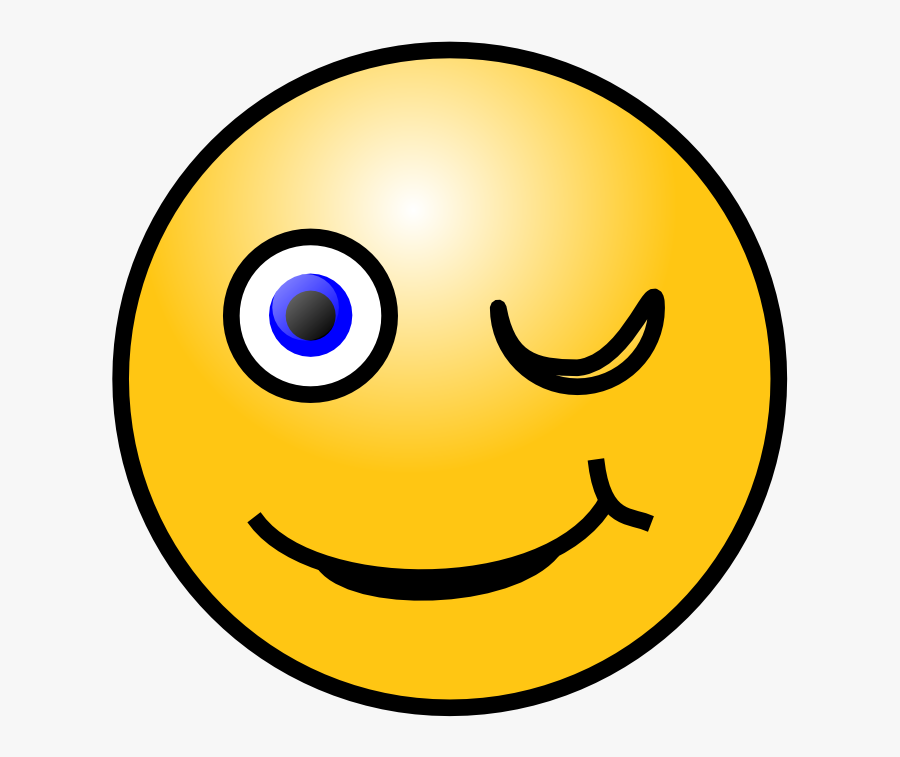 Happy Face Clipart No Backgrounf - Przymrużone Oko, Transparent Clipart