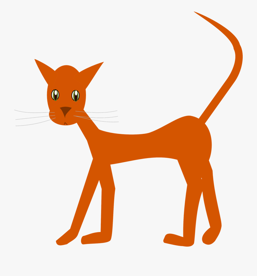 Free Red Cat Doodle Graphic - Transparent Background Cat Clipart, Transparent Clipart