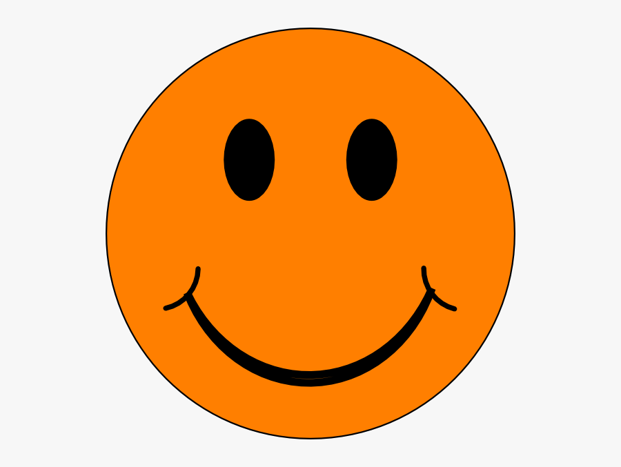 Orange Happy Face Clipart - Orange Smiley Face, Transparent Clipart